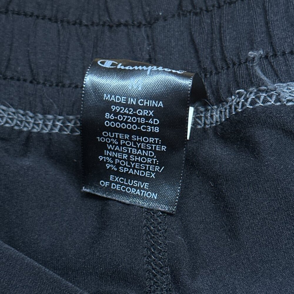 SOLD champion double layer black and grey gym shorts size medium - Picture 11 of 13